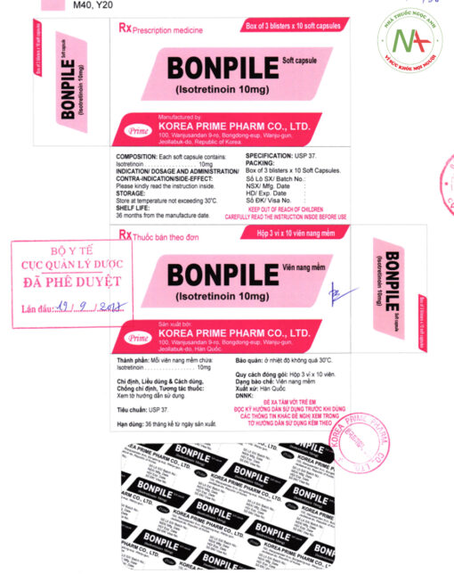 Mẫu nhãn thuốc Bonpile