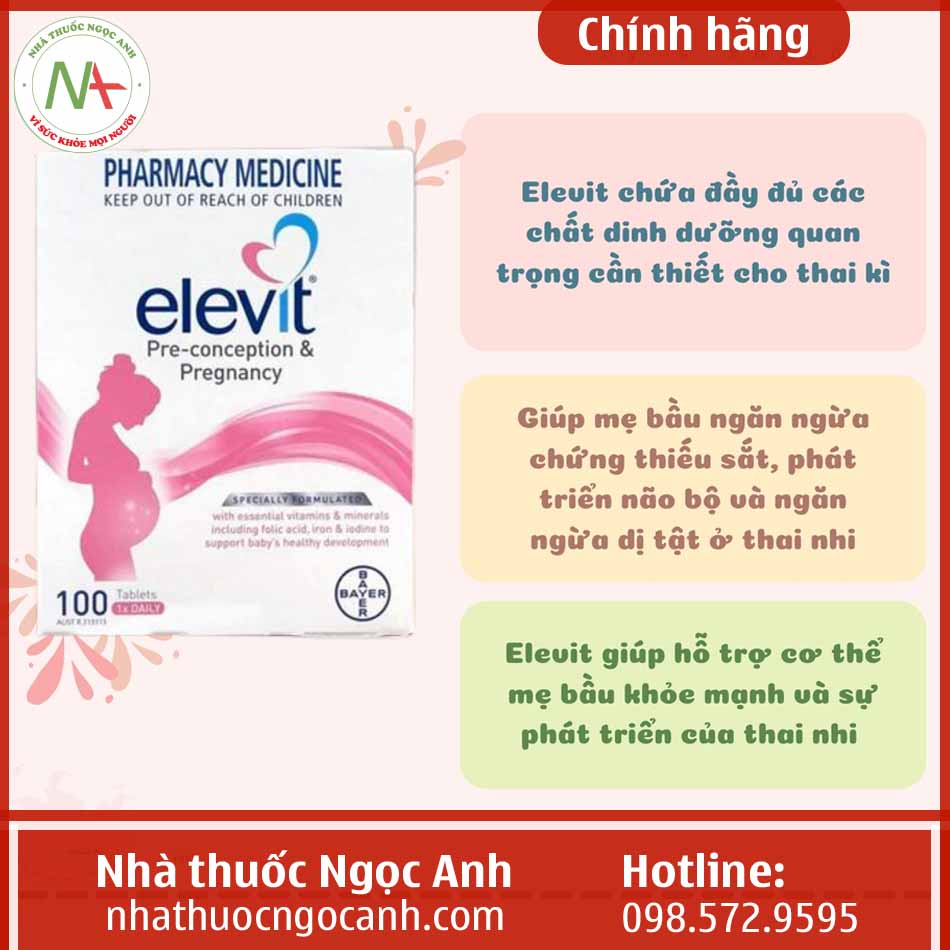 Tác dụng của Elevit pre-conception & pregnancy