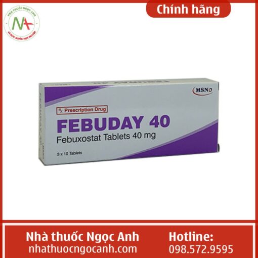 Febuday 40 giúp làm giảm acid uric ở bệnh nhân bị gút.