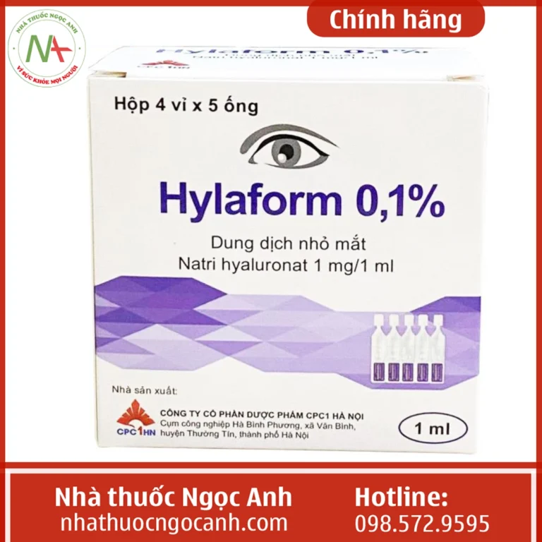 Hộp thuốc Hylaform 0,1%