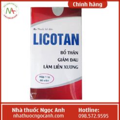 Công dụng Licotan