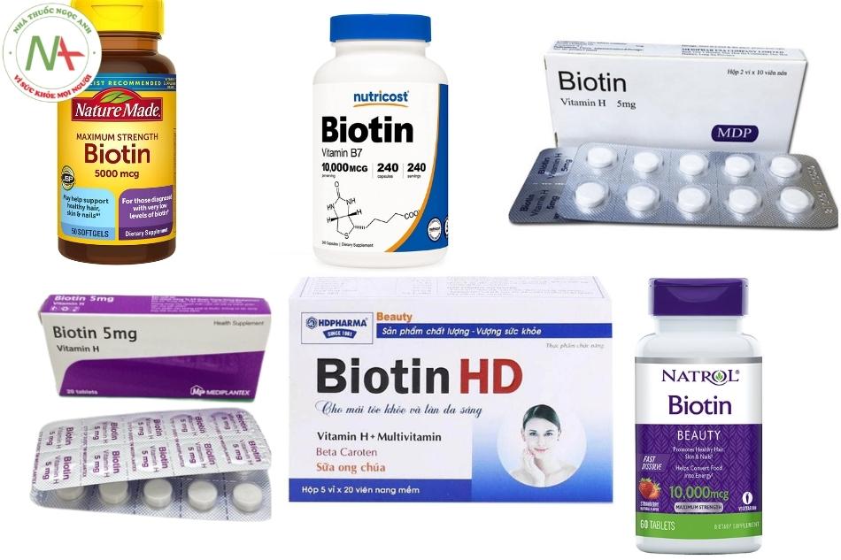 Một số sản phẩm bổ sung Biotin