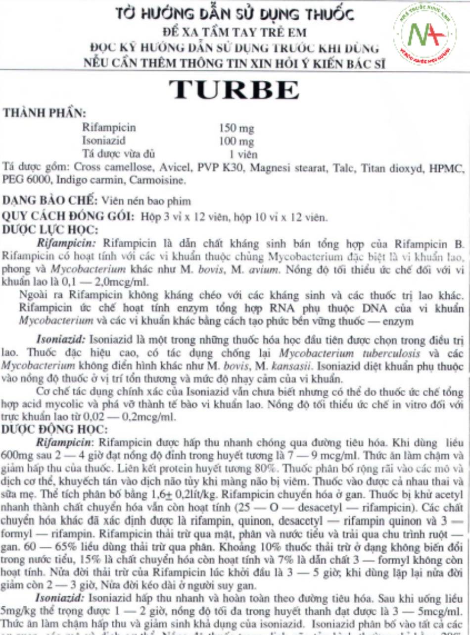 Hướng dẫn sử dụng thuốc Turbe
