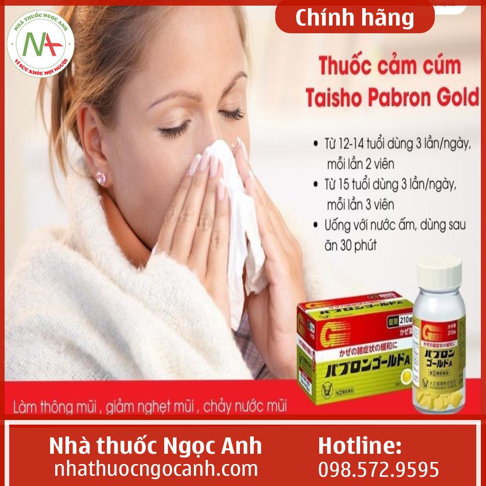 Thuốc cảm cúm Taisho Pabron Gold