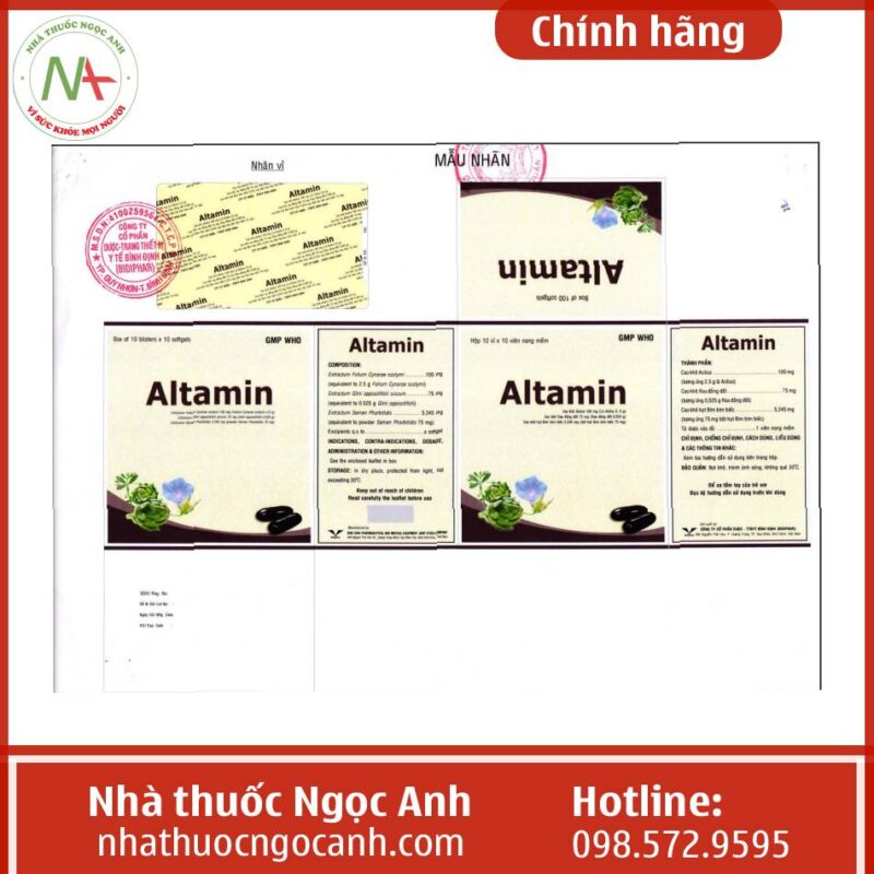 Thuốc Altamin: Tác dụng là gì, liều dùng như thế nào, lưu ý gì?