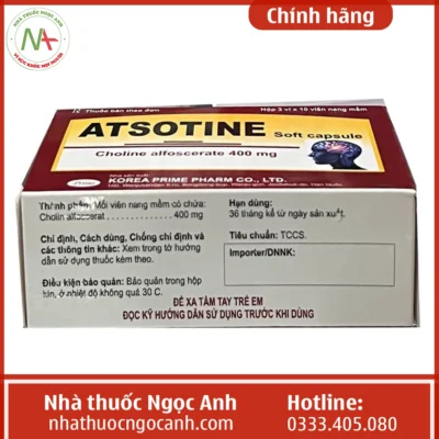 Hộp thuốc Atsotine Soft Capsule