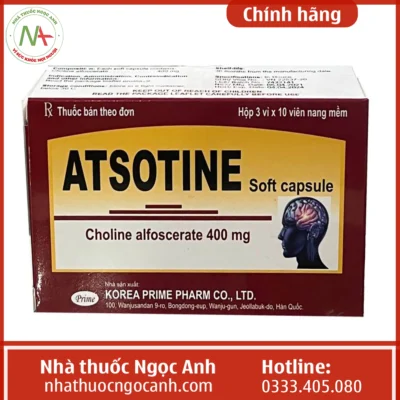 Hộp thuốc Atsotine Soft Capsule