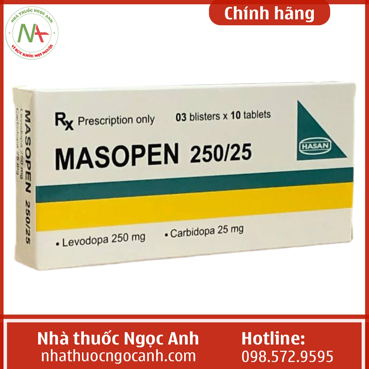 Hộp thuốc Masopen 250/25