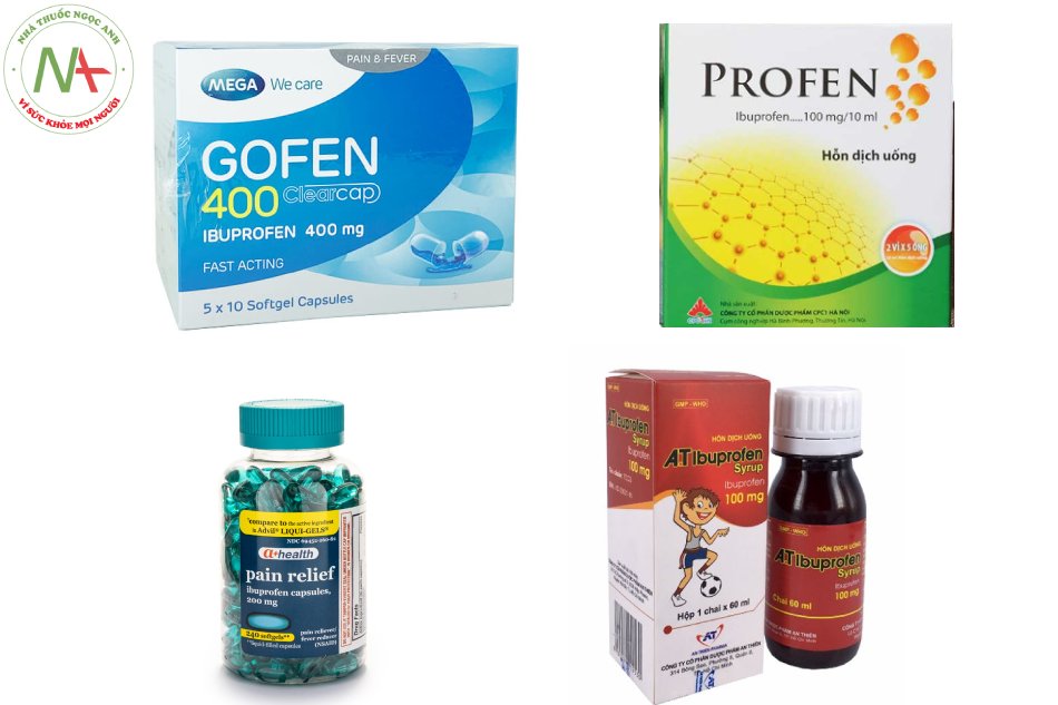 Một số thuốc chứa hoạt chất Ibuprofen