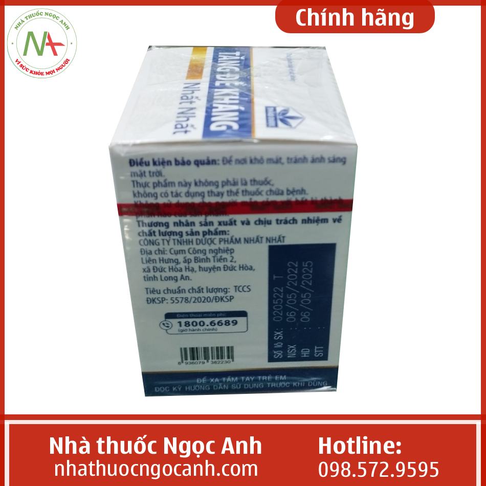 Hộp sản phẩm Tăng đề kháng Nhất Nhất