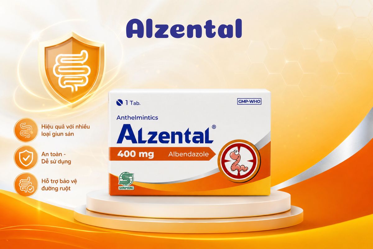 Alzental 7 Thuốc Alzental điều trị nhiễm ký sinh trùng đường ruôt