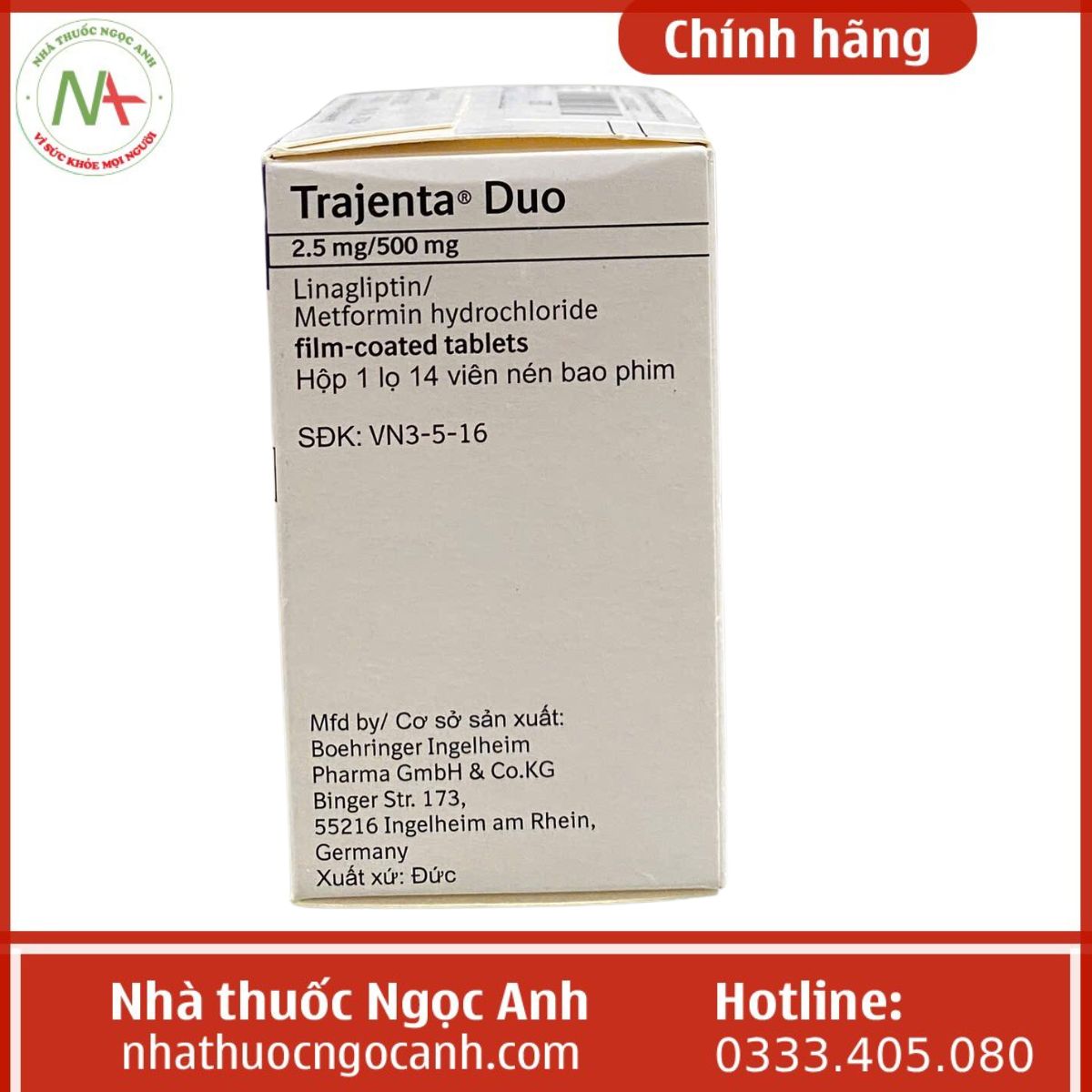 Thuốc Trajenta Duo 2.5mg/500mg