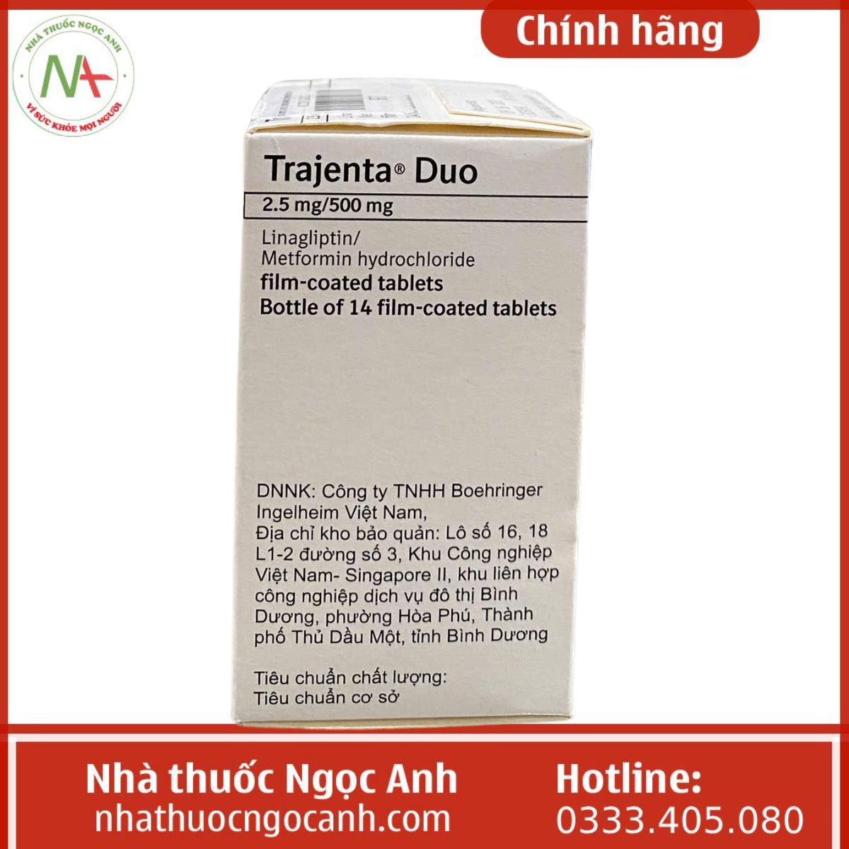 Thuốc Trajenta Duo 2.5mg/500mg