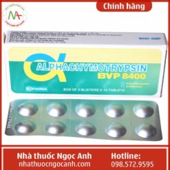 Hộp thuốc Alphachymotrypsin BVP 8400