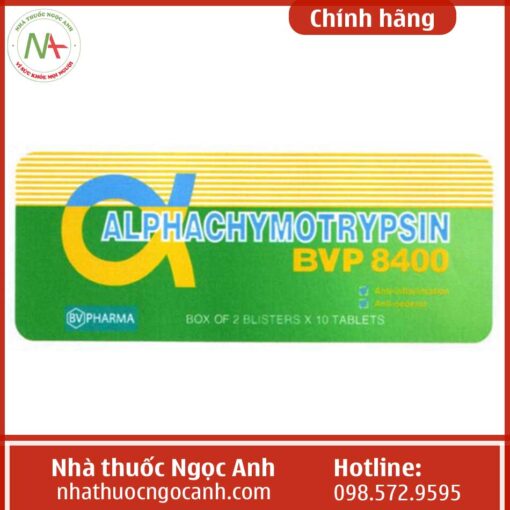 Hộp thuốc Alphachymotrypsin BVP 8400