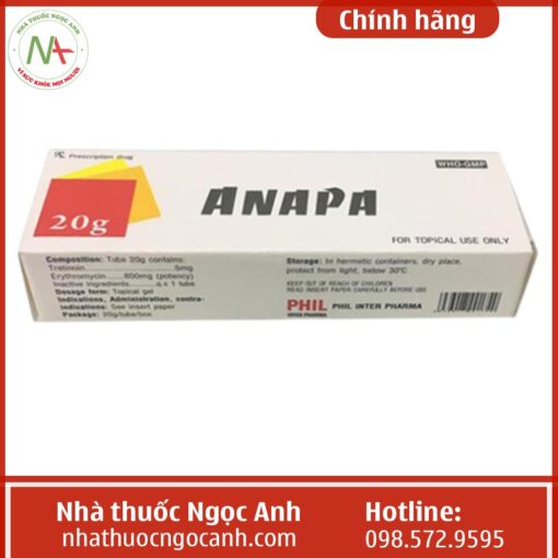 Hộp thuốc Anapa 20g