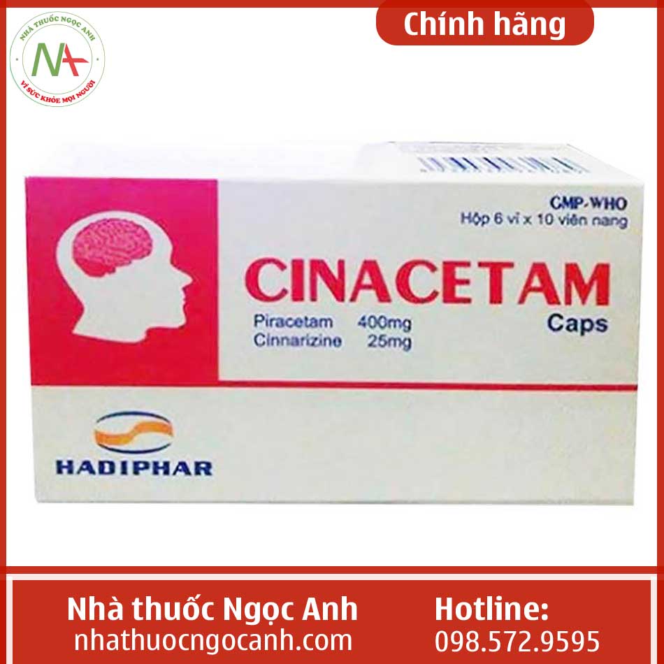 Hộp thuốc Cinacetam Caps