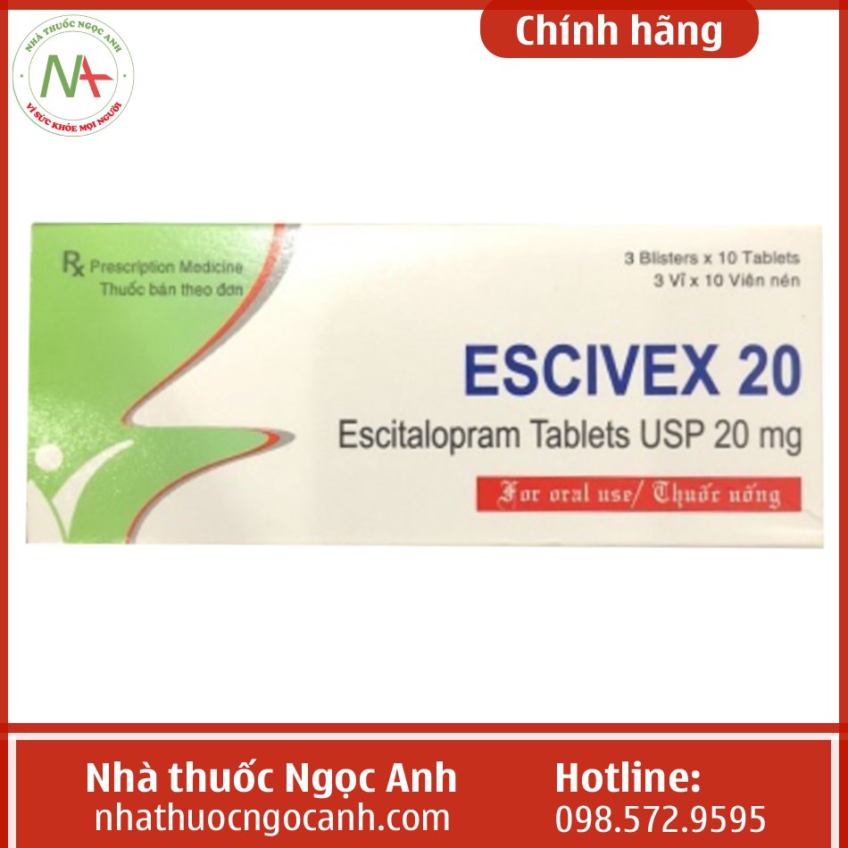 thuốc Escivex 20 tablets