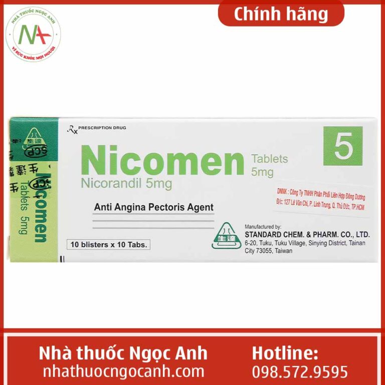 Hộp thuốc Nicomen Tablets 5mg