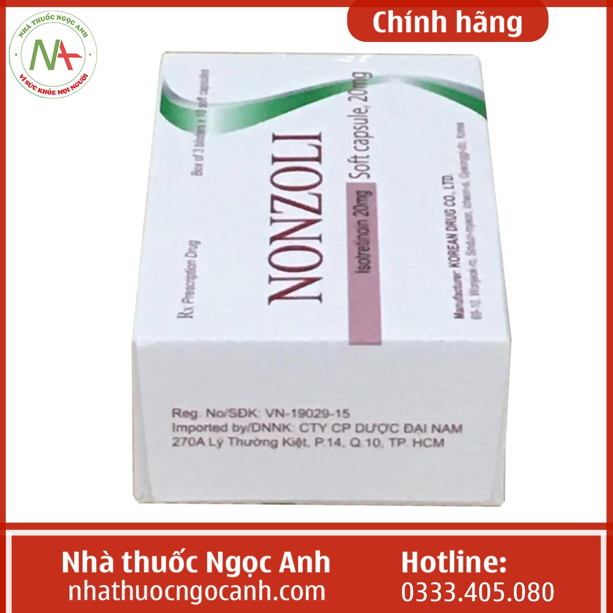 Hộp thuốc Nonzoli 20mg