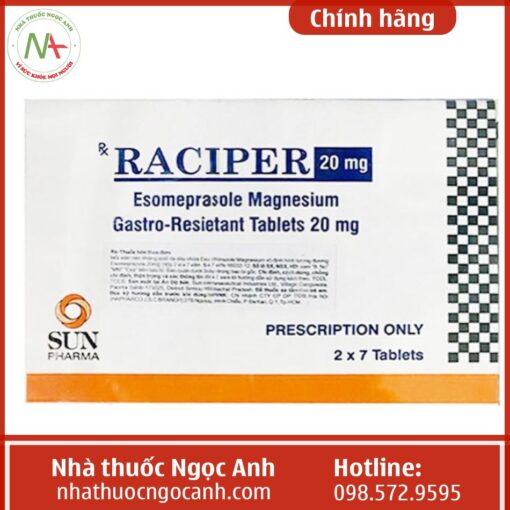 Thuốc Raciper 20mg Tablets Sun Pharma