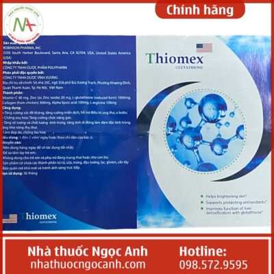 Hướng dẫn sử dụng Thiomex Glutathione