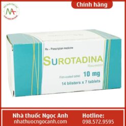 đại diện Surotadina 10 mg hộp 14 vỉ x 7 viên