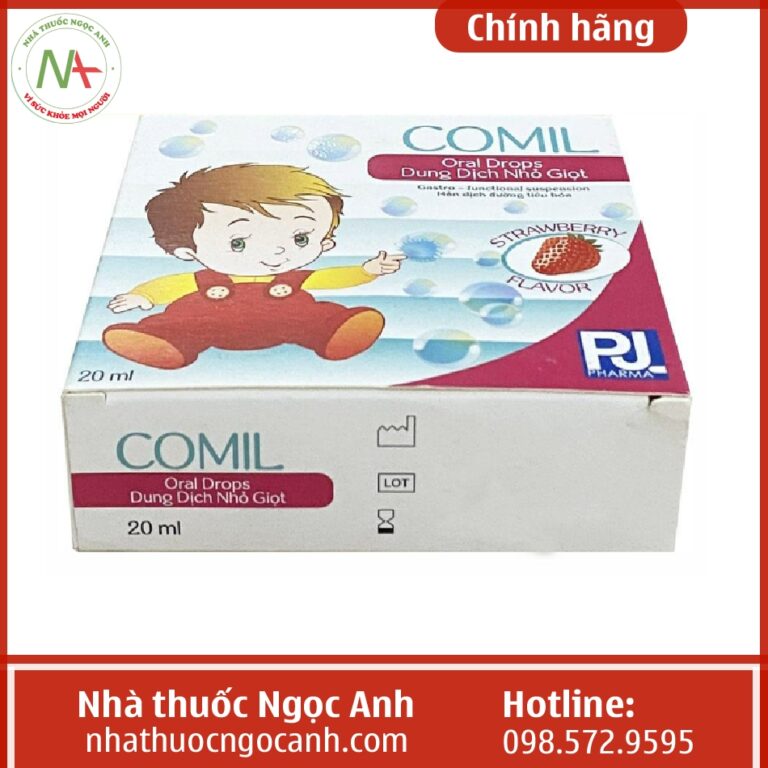 Mặt bên hộp thuốc Comil