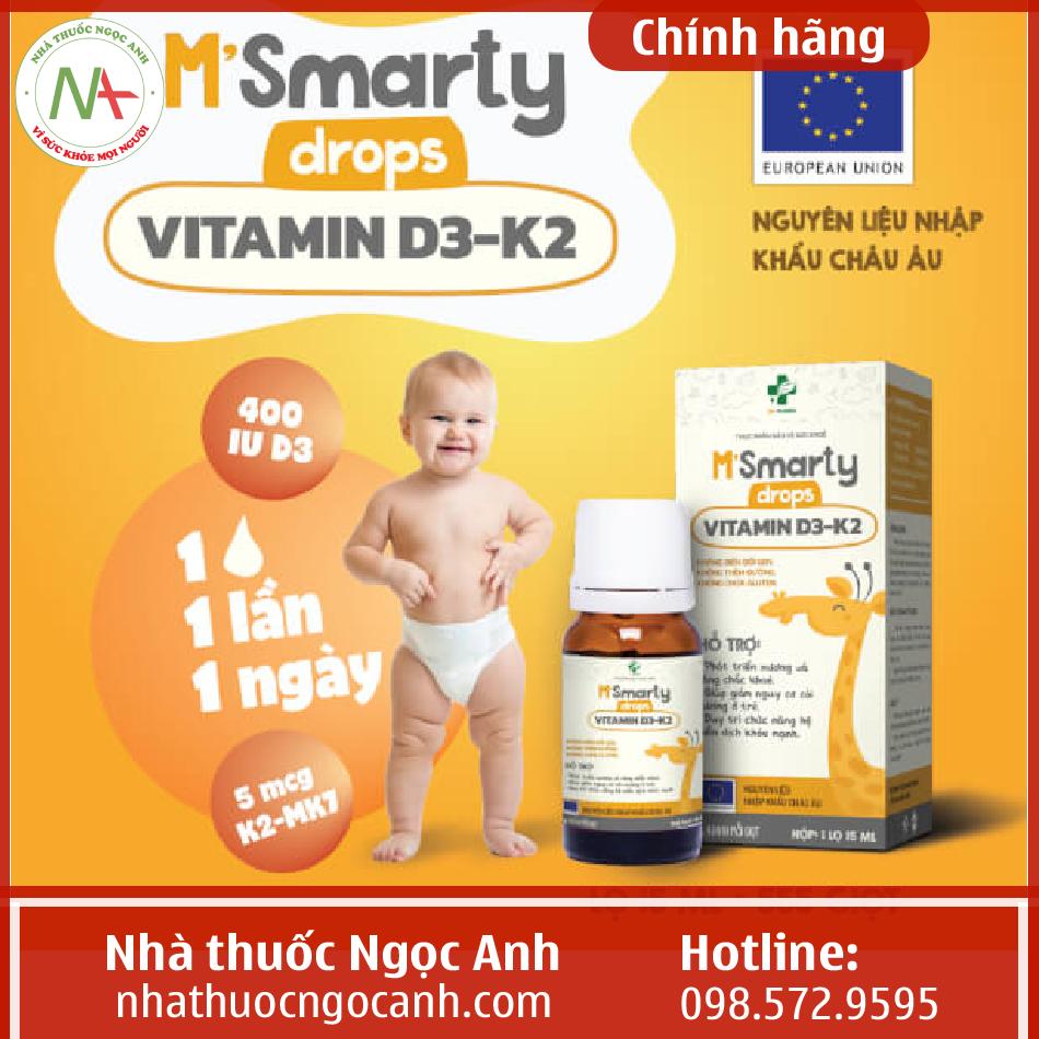 Công dụng M'Smarty Vitamin D3K2