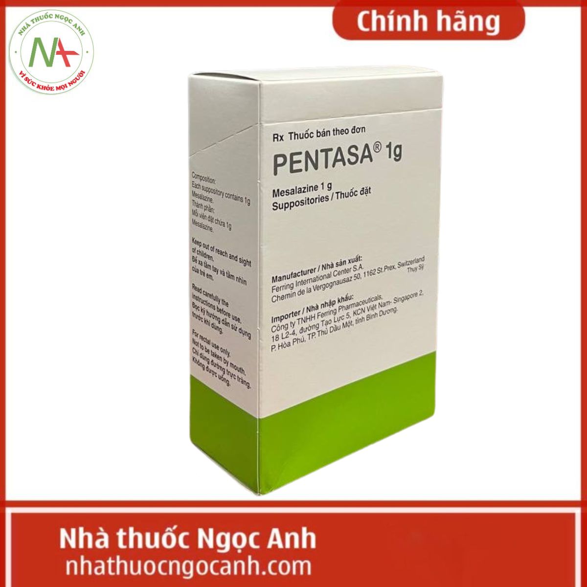 Pentasa 1g viên đặt