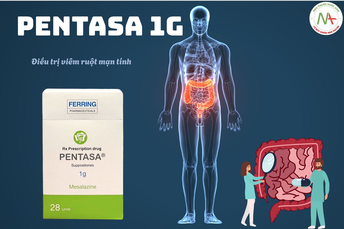 Pentasa 1g viên đặt 13 Pentasa 1g viên đặt
