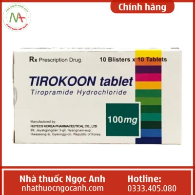 Hộp thuốc Tirokoon tablet 100mg