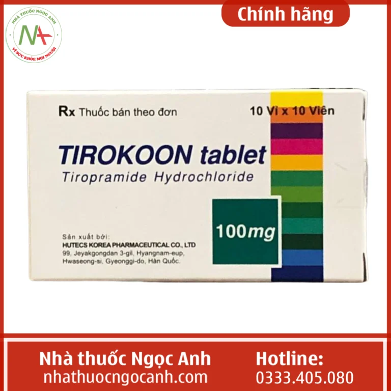 Hộp thuốc Tirokoon tablet 100mg