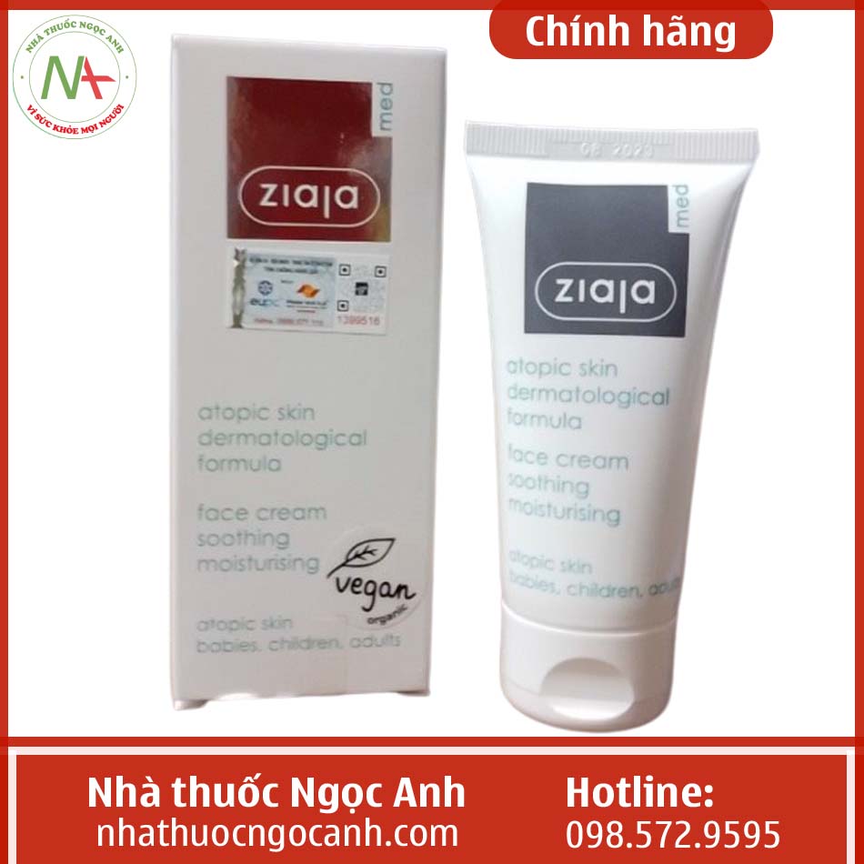 Hộp Ziaja Med Atopic Skin Dermatological Formula 50ml
