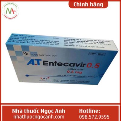 Hộp thuốc A.T Entecavir 0.5