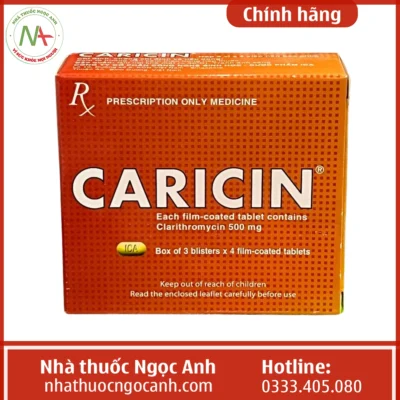 Hộp thuốc Caricin 500mg