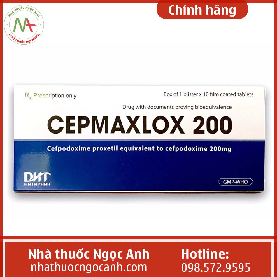 Hộp thuốc Cepmaxlox 200