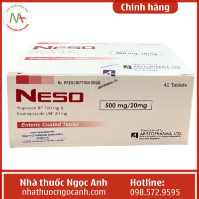 Hộp thuốc Neso 500mg/20mg