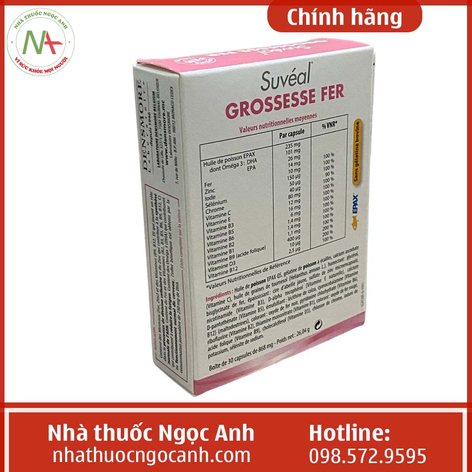 Hộp Suveal Grossesse Fer