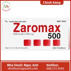 Hộp thuốc Zaromax 500