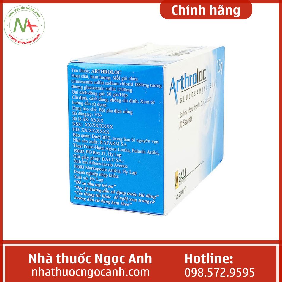 Thành phần của Arthroloc 1.5g gồm có gì ?