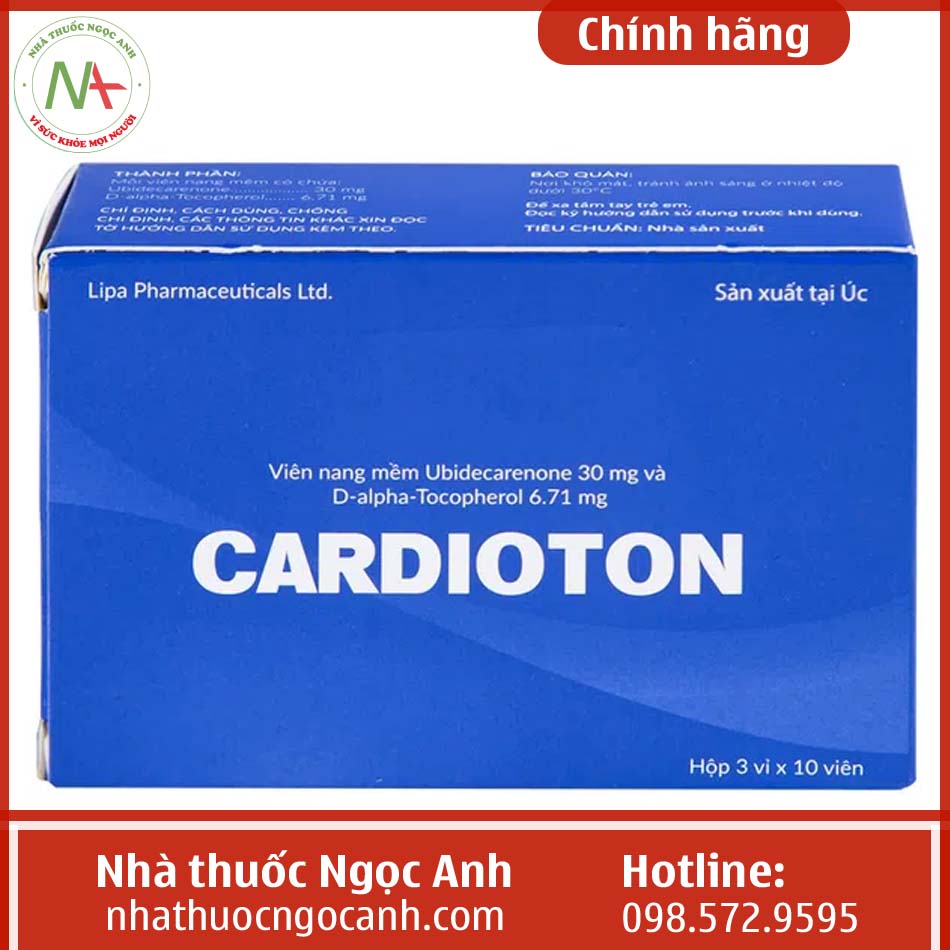 Hộp thuốc Cardioton 30mg Lipa Pharmaceuticals
