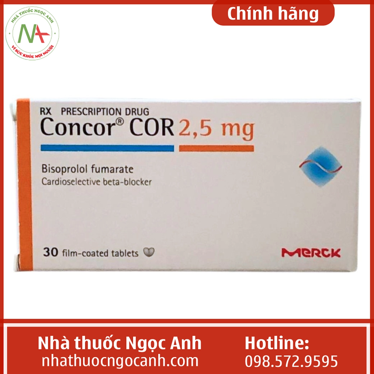 Hộp thuốc Concor COR 2.5mg