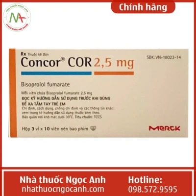 Hộp thuốc Concor COR 2.5mg