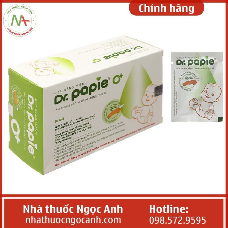 Gạc răng miệng Dr. Papie là thuốc gì, mua ở đâu, giá bao nhiêu?