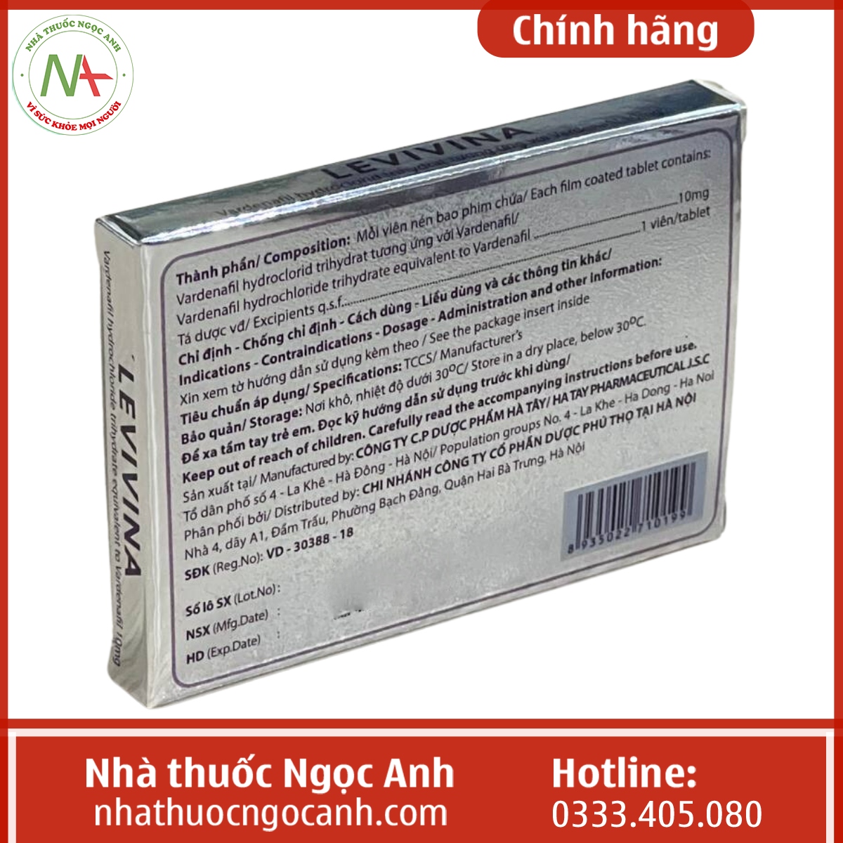 Hộp Levivina 10mg