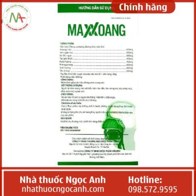 Tờ hướng dẫn sử dụng Maxxoang