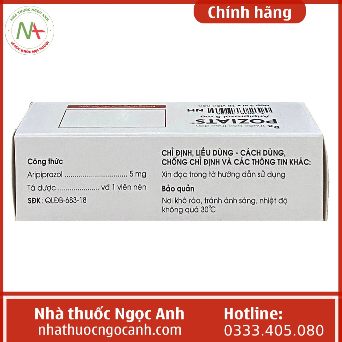 Hộp thuốc Poziats 5mg