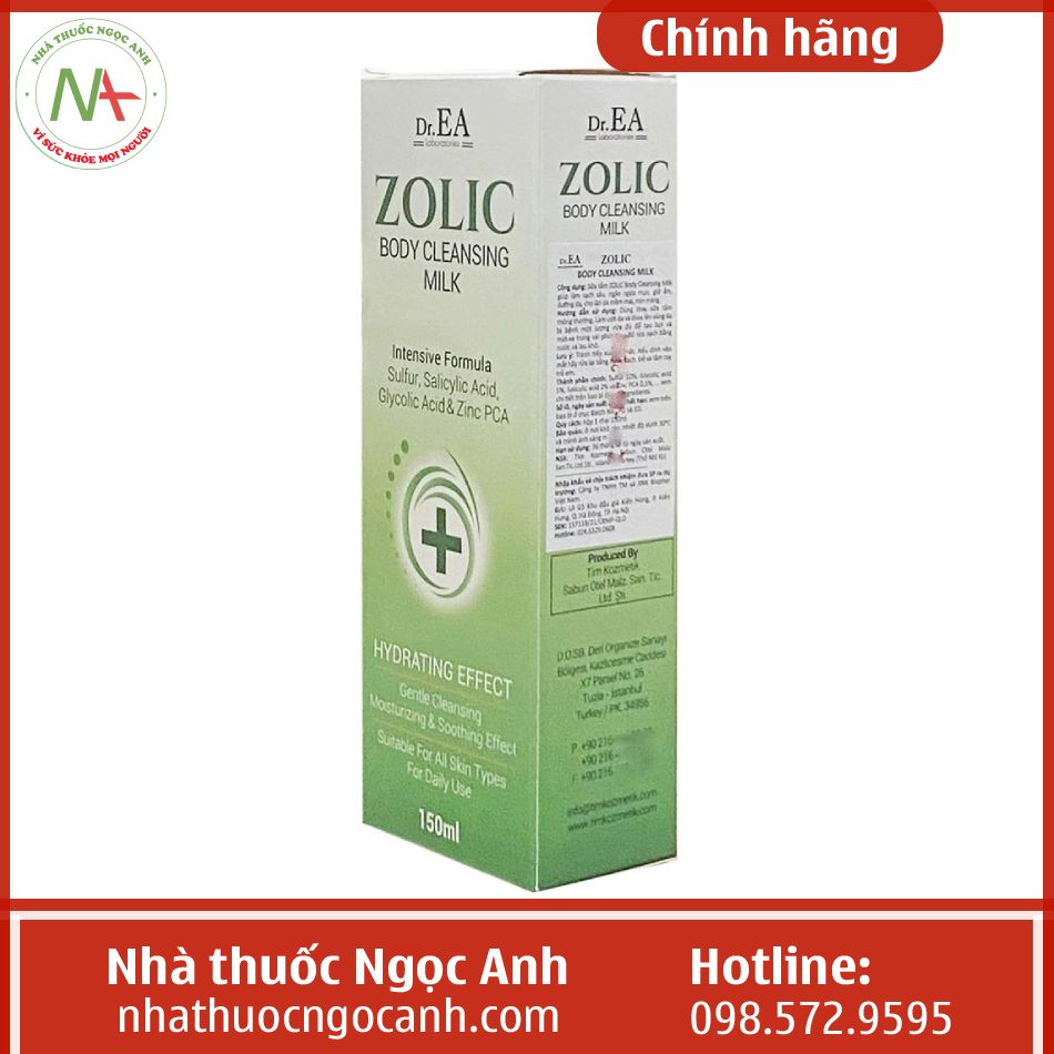 Sữa tắm Dr.EA Body Zolic Body Cleansing Milk