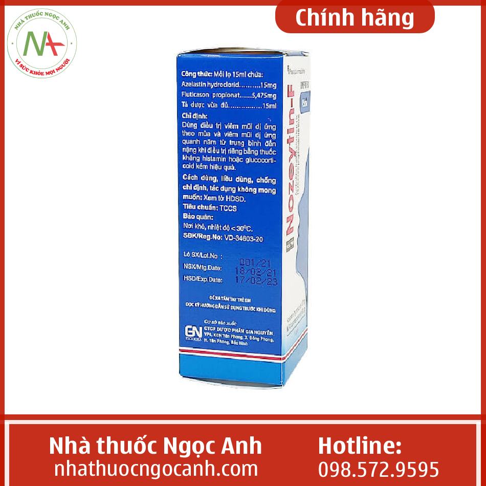 Thuốc Nozeytin-F